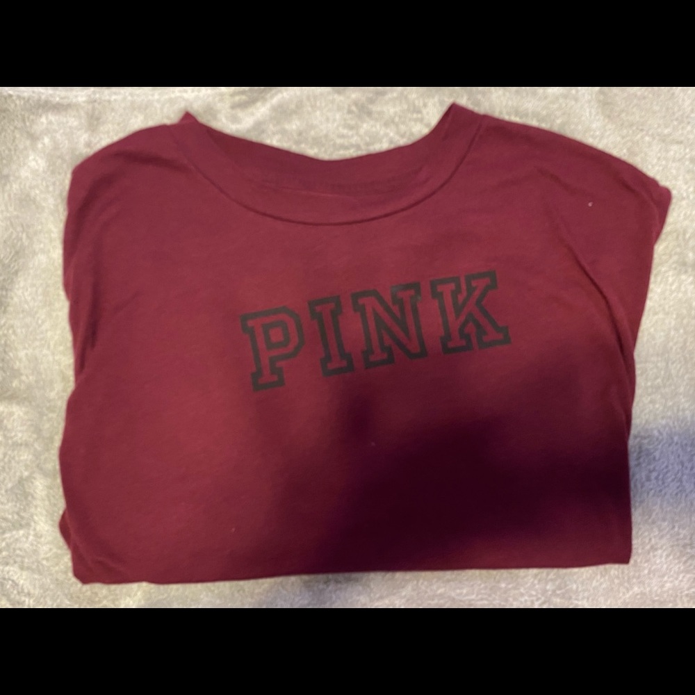 Burgundy PINK BRAND long sleeve crop